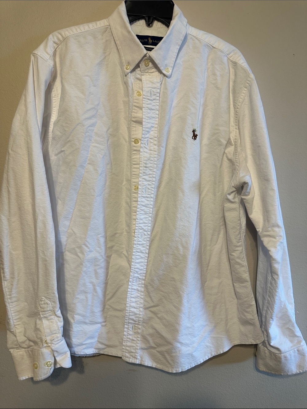 Polo by Ralph Lauren White Button-Down Oxford Shirt with Pony Logo